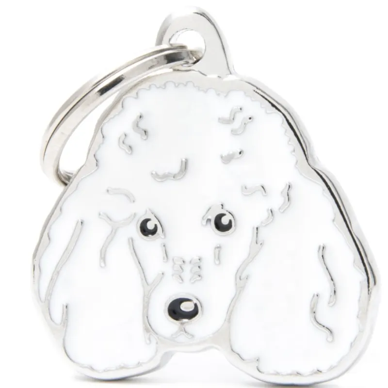 Medalha de Identificação My Family Poodle Branco