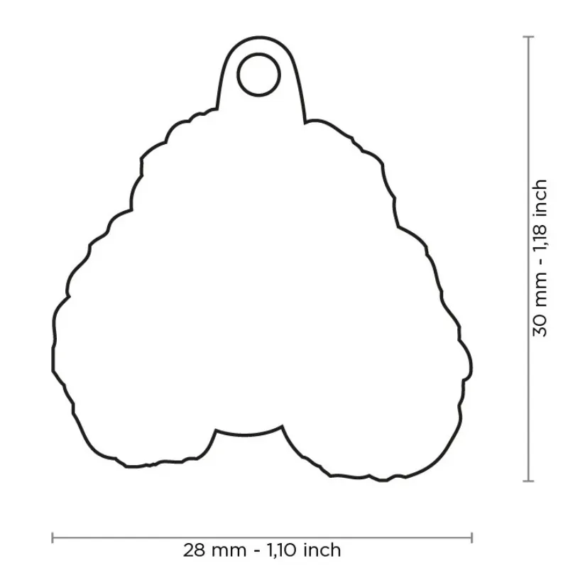 Medalha de Identificação My Family Poodle Branco