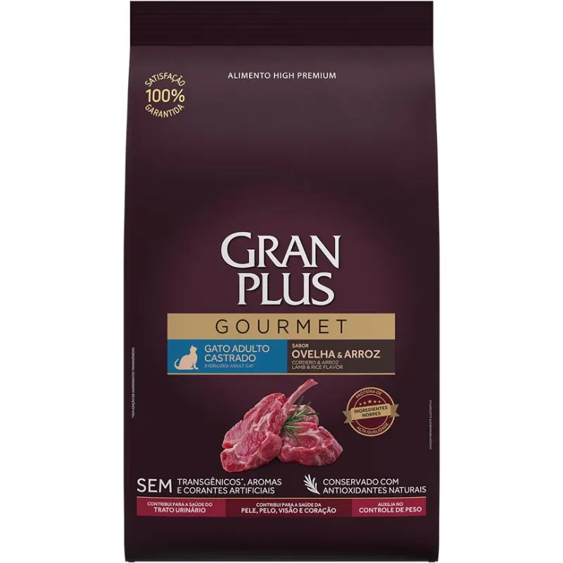 Ração GranPlus Gato Gourmet Sabor Ovelha