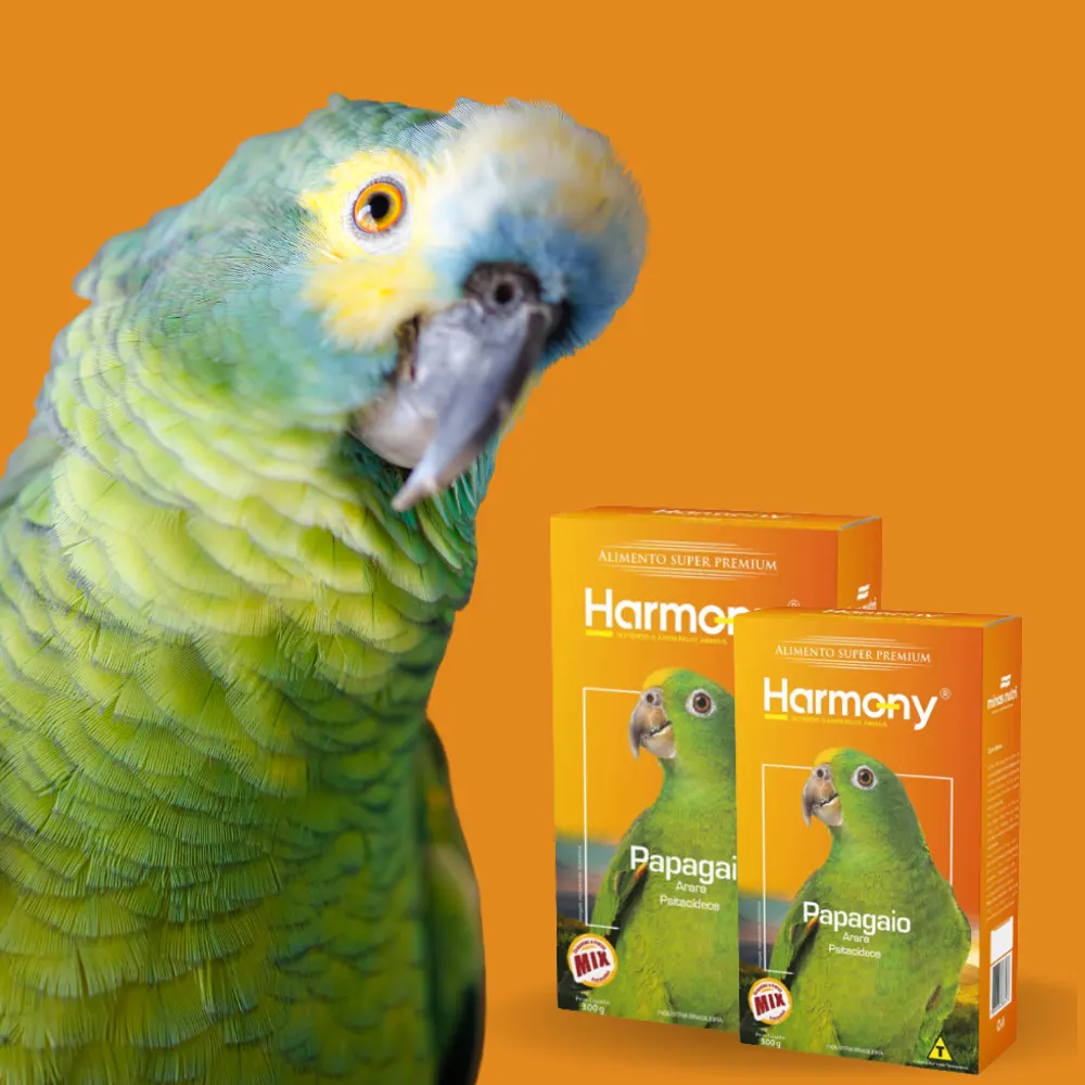 Harmony Birds Papagaio C/ Sementes e Frutas 300g-Minas Nutri