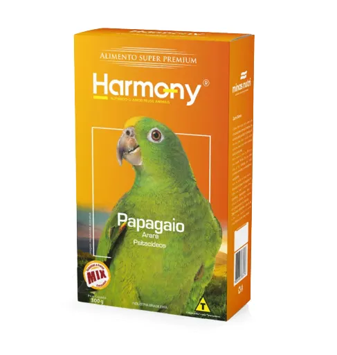 Harmony Birds Papagaio C/ Sementes e Frutas 300g-Minas Nutri