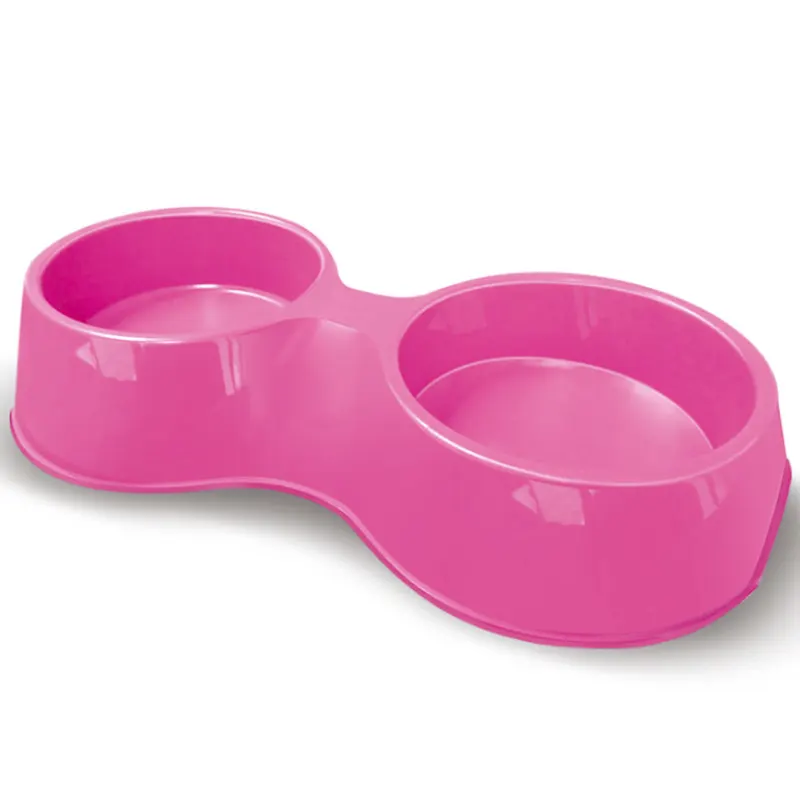 Comedouro Furacão Pet Pop Duplo Rosa para Cães