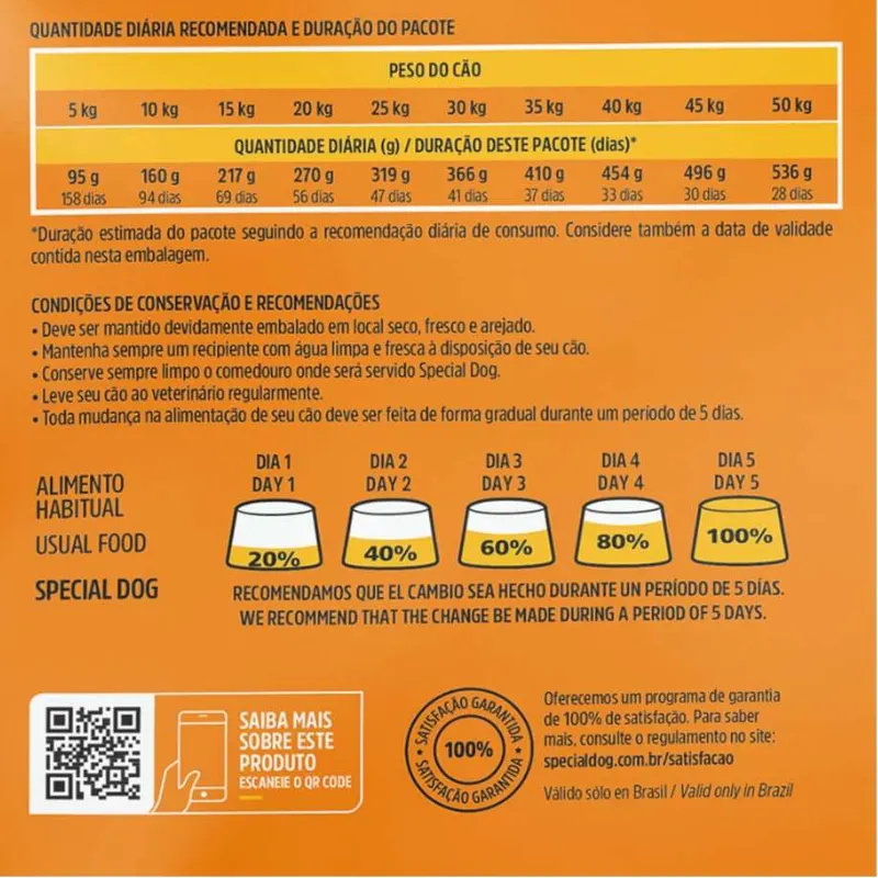 Ração Special Dog Premium Vegetais para Cães Adultos