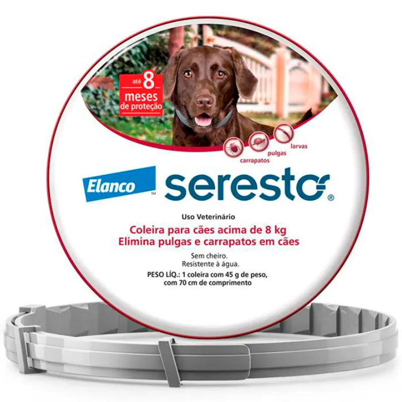 Seresto Coleira para Cães Acima de 8 Kg