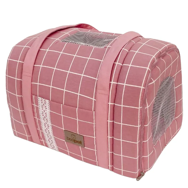 Bolsa para Passeio Beepet Grid Rosa
