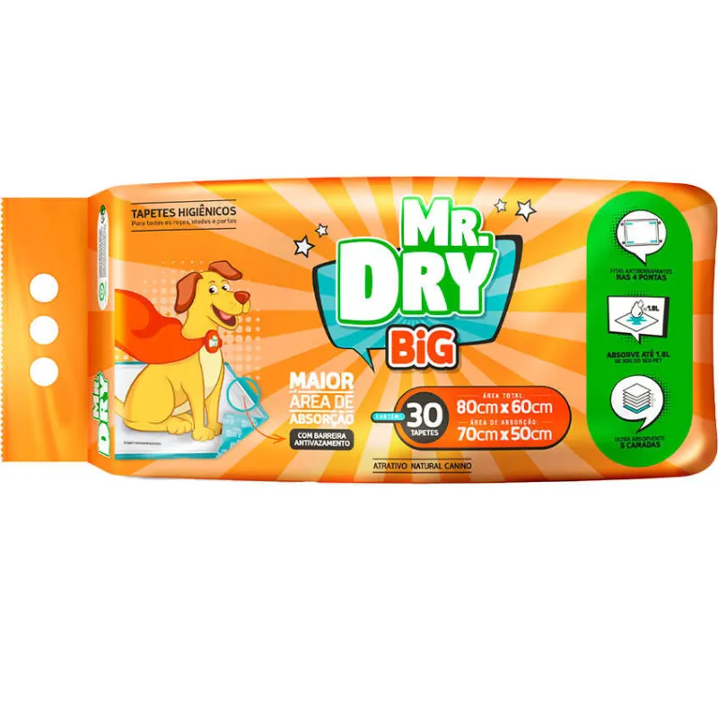 Mr Dry Tapete Higienico Big com 30 Un