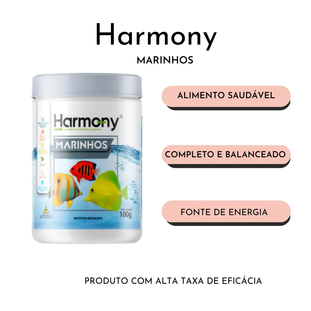 Ração Harmony Fish Marinhos 100g- Minas Nutri