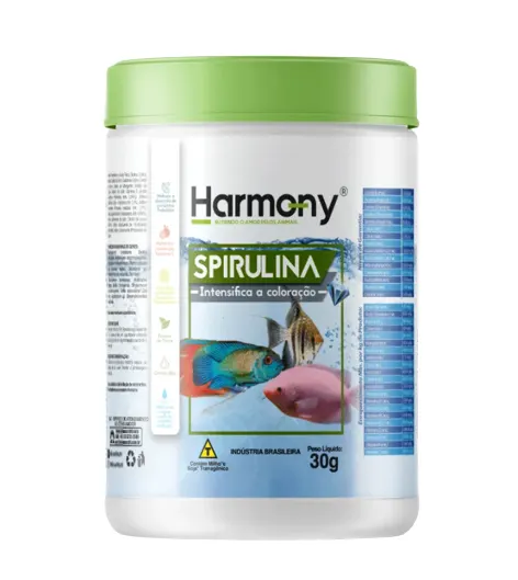 Ração Spirulina Para Peixes - Harmony Fish E 100g- Minas Nutri