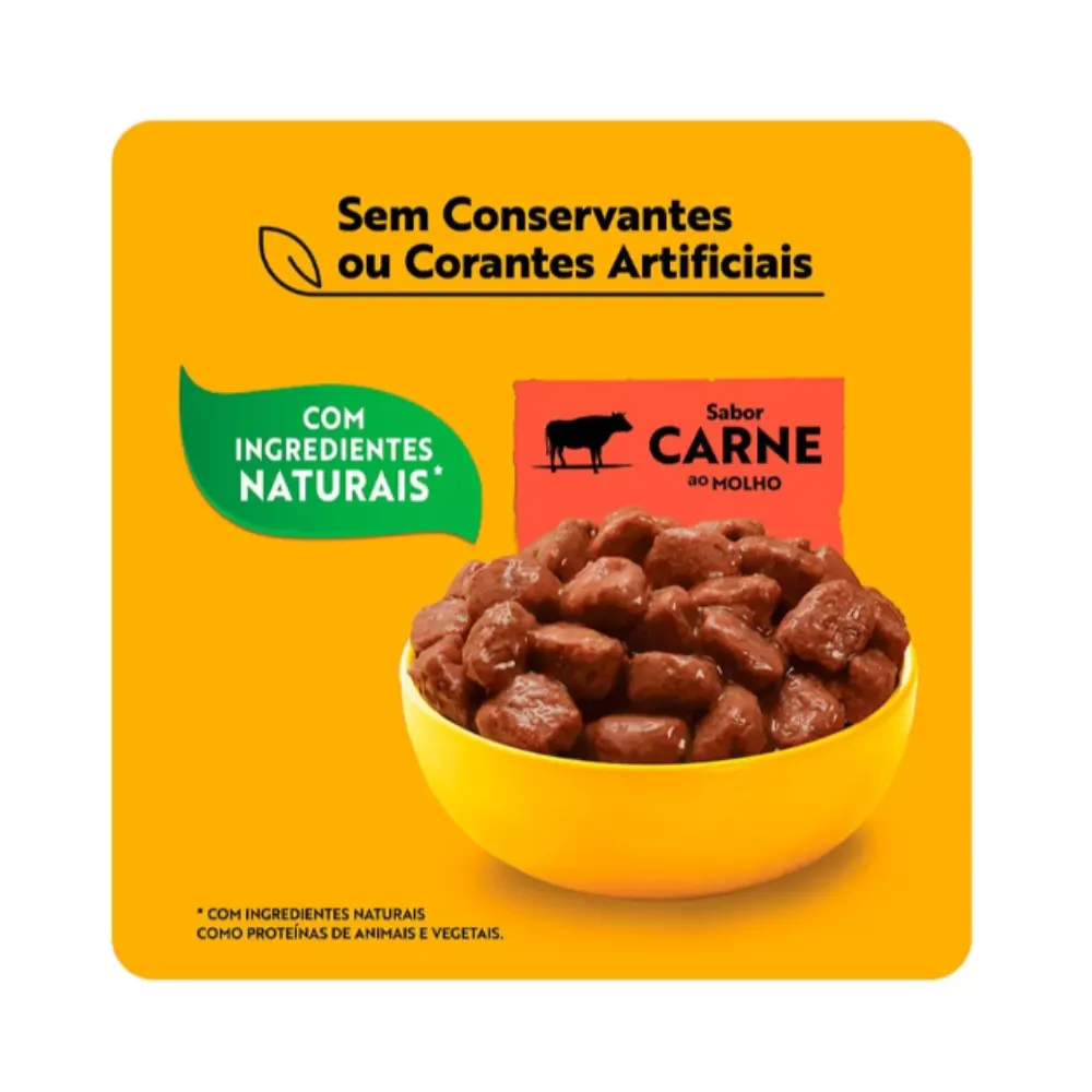 Ração Úmida Pedigree Sachê Carne Molho Cães Filhotes 100 g