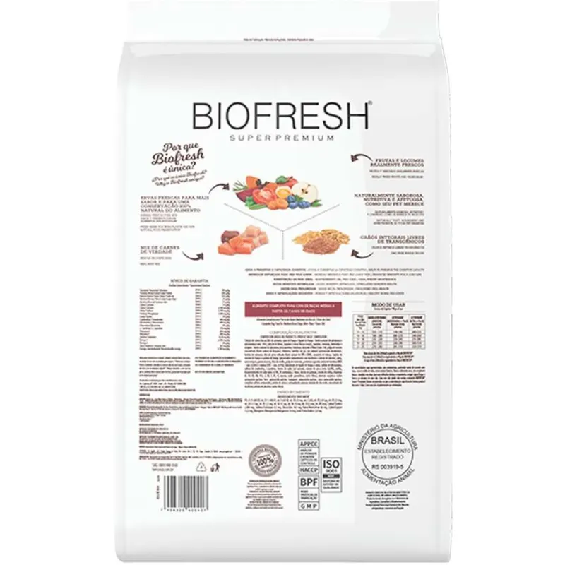 Ração Biofresh Cão Sênior Média Mix de Carnes