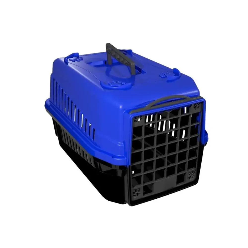 Caixa Transporte Cães E Gatos Mec Pet Nº1 Podyum - Azul