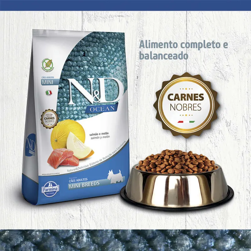 Ração ND Ocean Cães Adultos Porte Mini Sabor Salmão