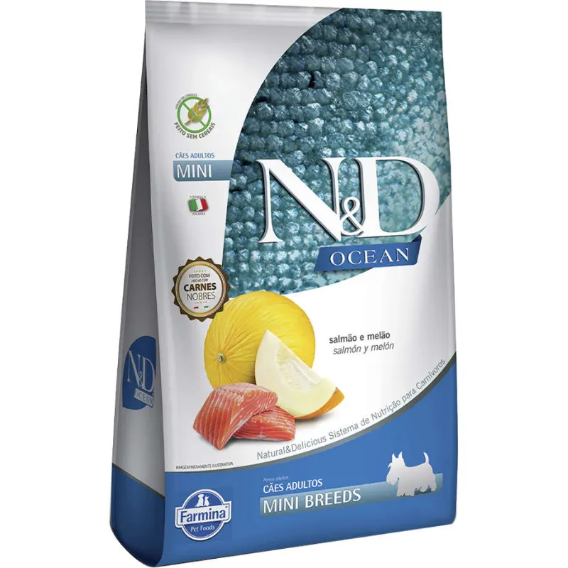 Ração ND Ocean Cães Adultos Porte Mini Sabor Salmão