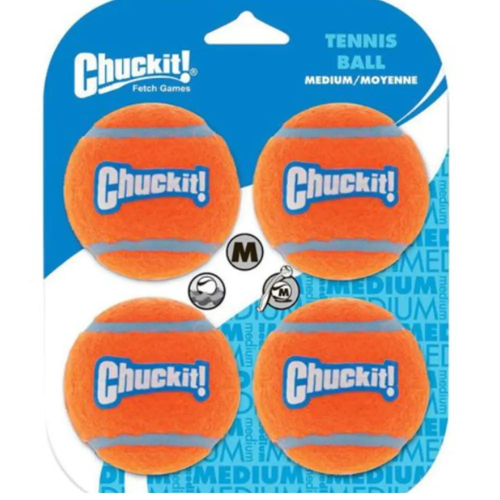 Brinquedo Chuckit Bola Tennis - 4 Unidades