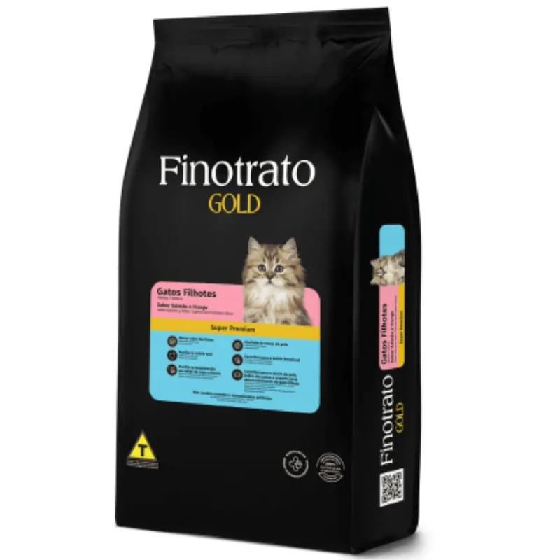 Ração Finotrato Gold para Gatos Filhotes Salmão e Frango 1,5 Kg