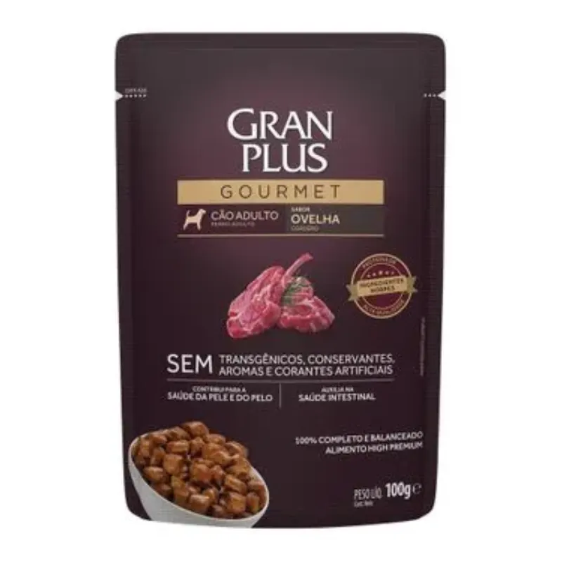 GranPlus Gourmet  Sachê Gatos Adultos Ovelha e Arroz 85 g