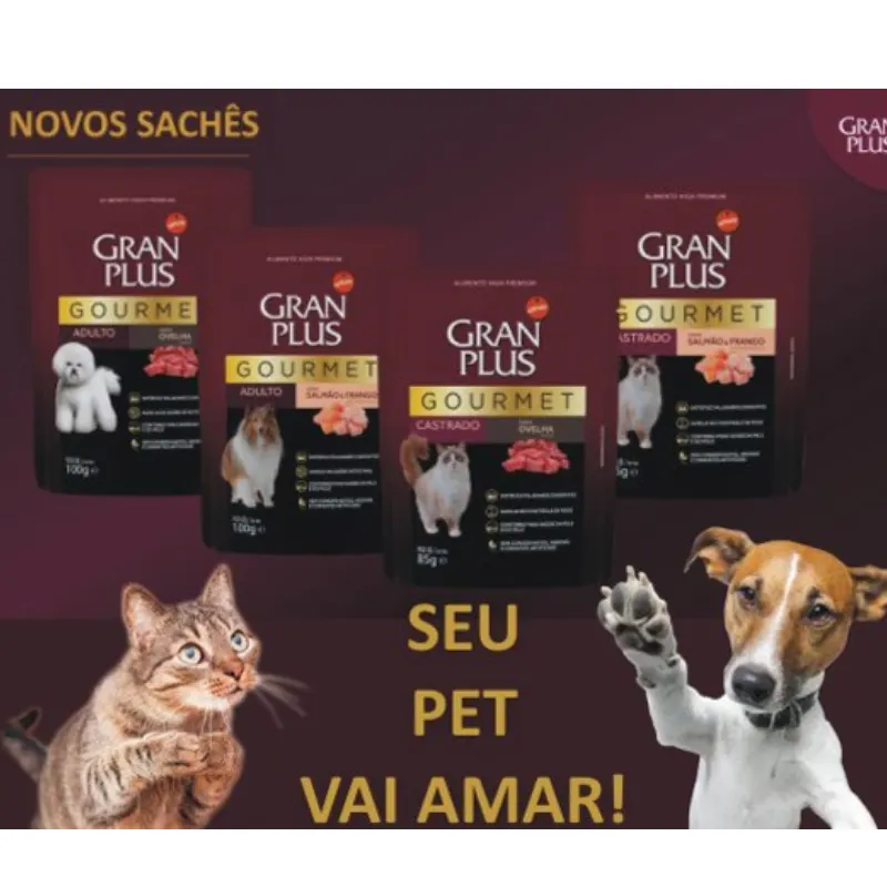GranPlus Gourmet  Sachê Gatos Adultos Ovelha e Arroz 85 g