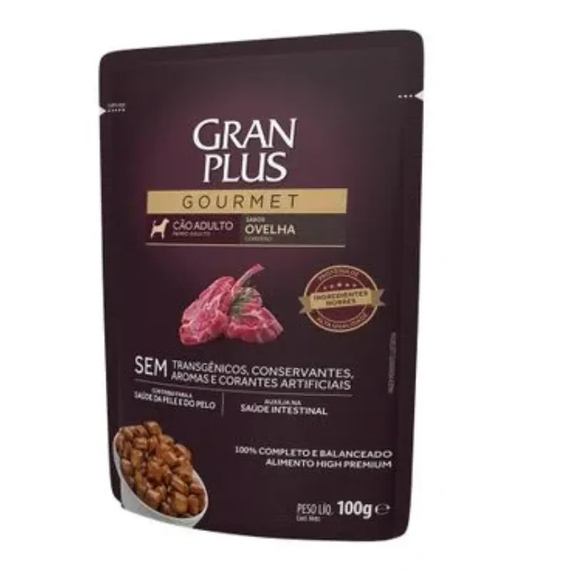 GranPlus Gourmet  Sachê Gatos Adultos Ovelha e Arroz 85 g