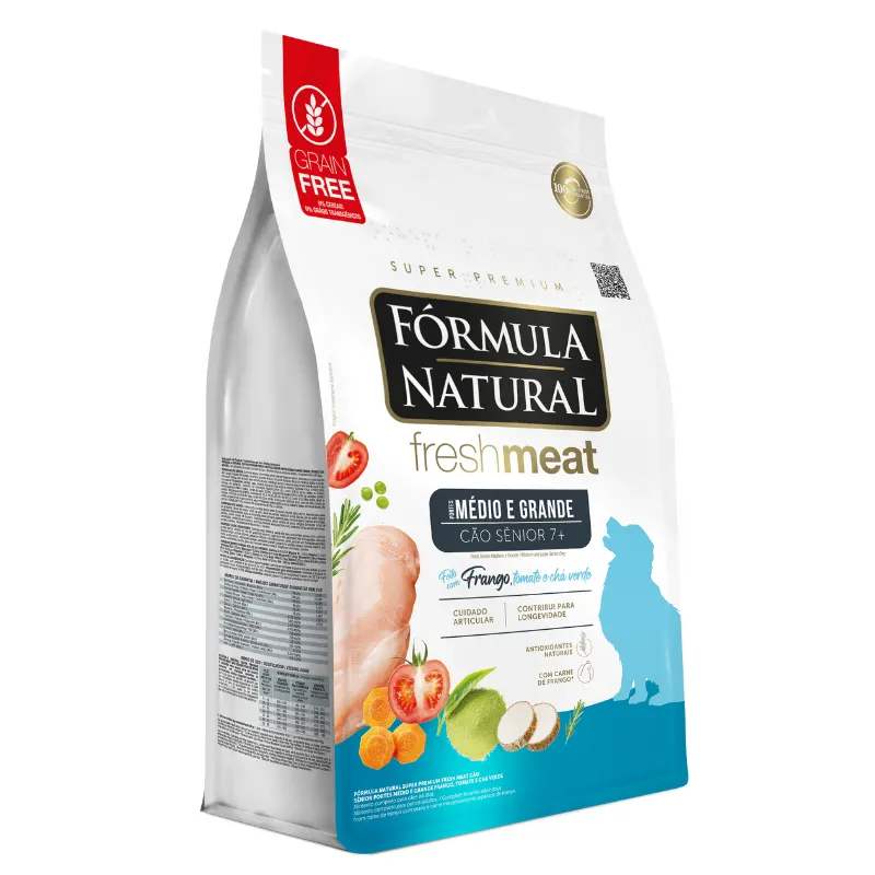 Ração  Fórmula Natural Fresh Meat Cães Sênior Raças Médias e Grandes 12Kg