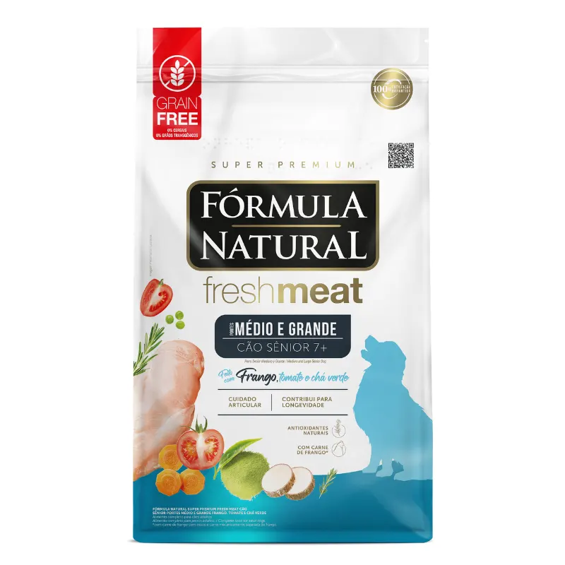 Ração  Fórmula Natural Fresh Meat Cães Sênior Raças Médias e Grandes 12Kg