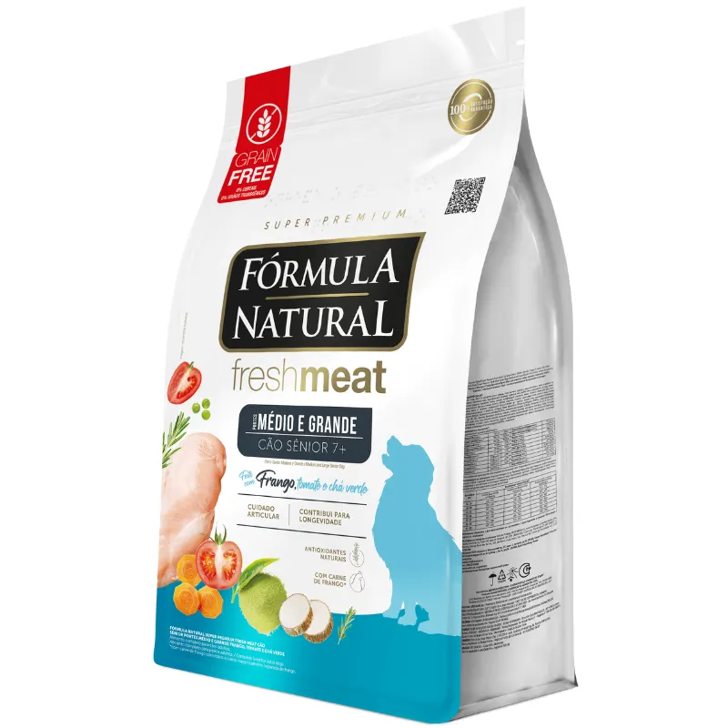 Ração  Fórmula Natural Fresh Meat Cães Sênior Raças Médias e Grandes 12Kg