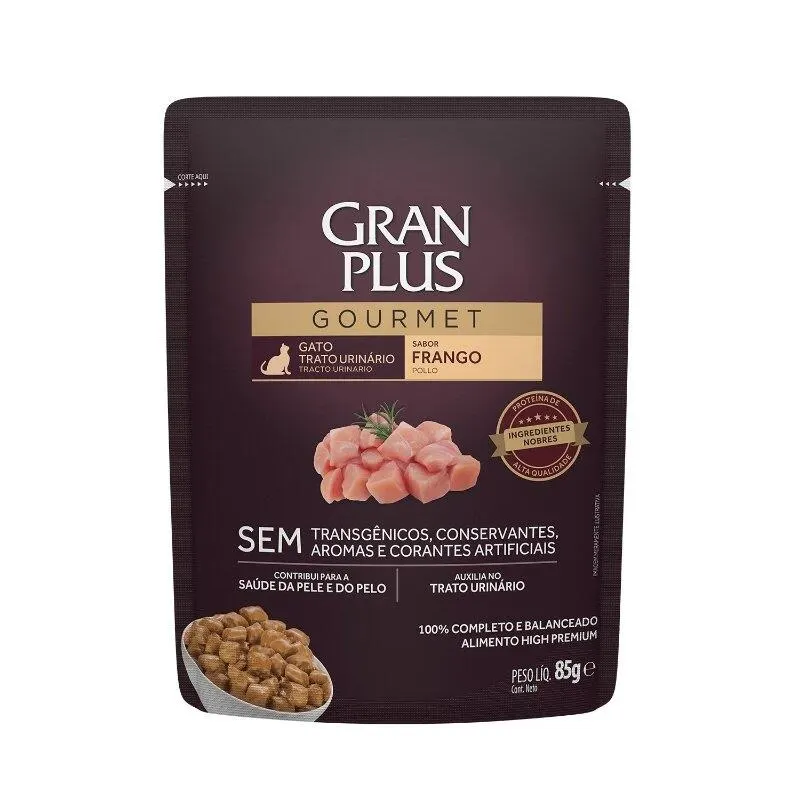 GranPlus Gourmet Sachê Gatos Adultos Trato Urinário Frango 85g