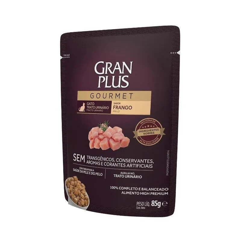 GranPlus Gourmet Sachê Gatos Adultos Trato Urinário Frango 85g