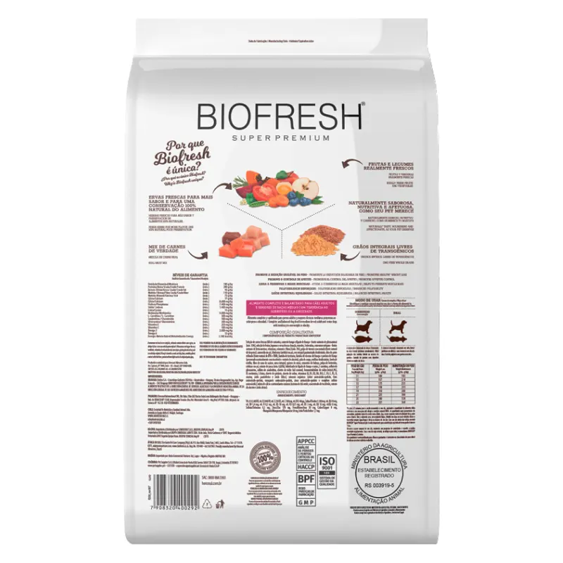 Ração Biofresh Cão Adulto Light Média Mix de Carnes