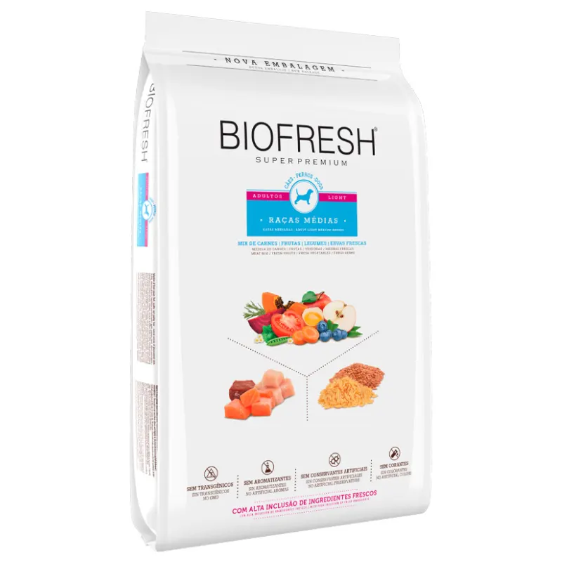 Ração Biofresh Cão Adulto Light Média Mix de Carnes