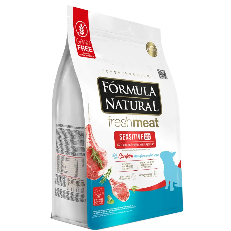 Ração Fórmula Natural Sensitive para Cães Adultos Mini e Pequenos Cordeiro 10,1 Kg