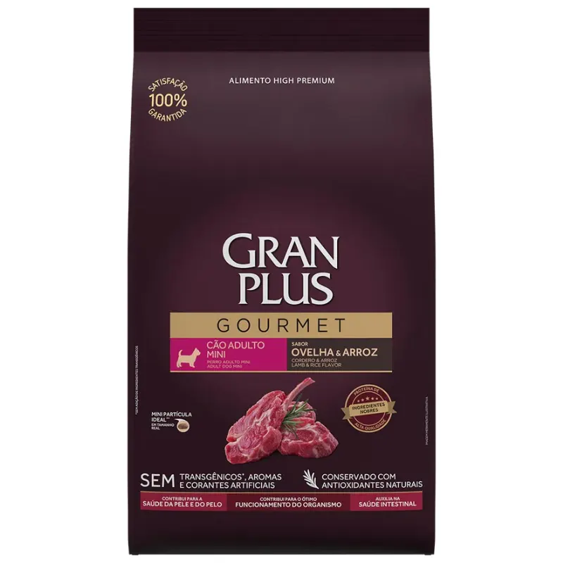 Ração GranPlus Cães Mini Gourmet Ovelha e Arroz