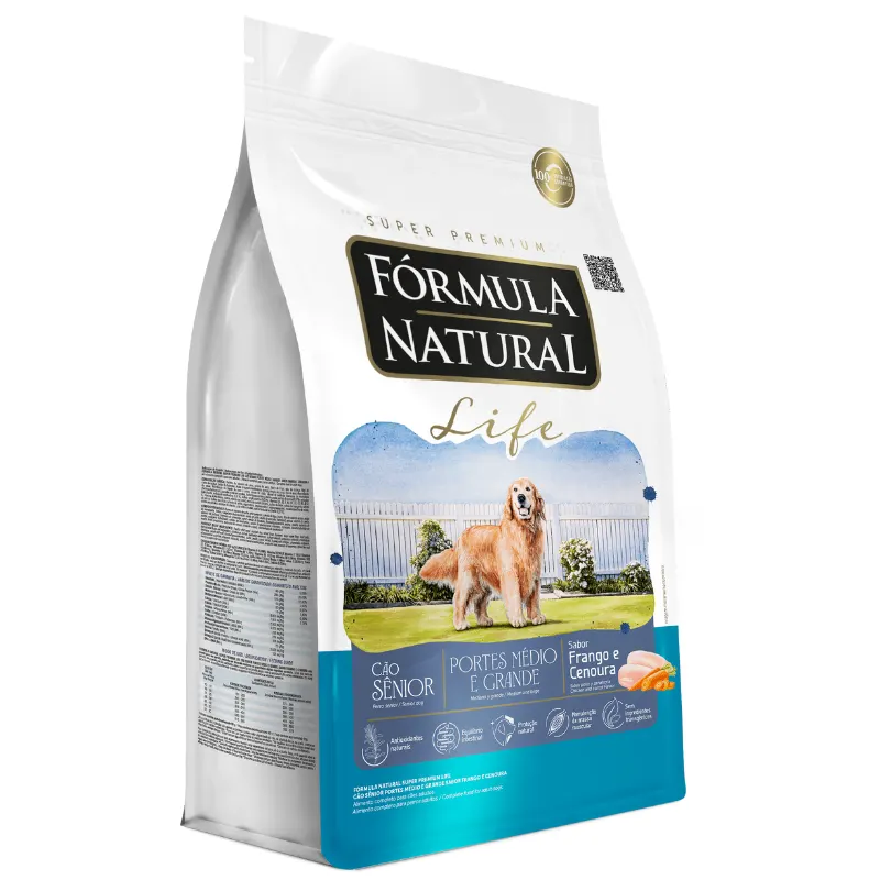 Ração Formula Natural Life Sênior Porte Médio Grande 15 Kg