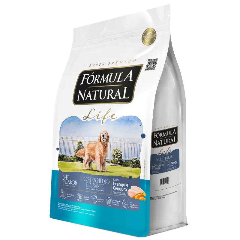 Ração Formula Natural Life Sênior Porte Médio Grande 15 Kg