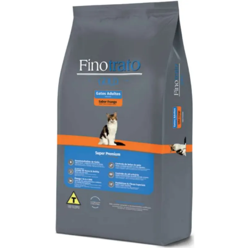 Ração Finotrato Gold Gatos Adultos Sabor Frango 7,5 Kg