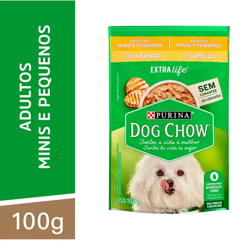 Dog Chow Sachê Para Cães Adultos Raças Pequenas Sabor Frango 100 g