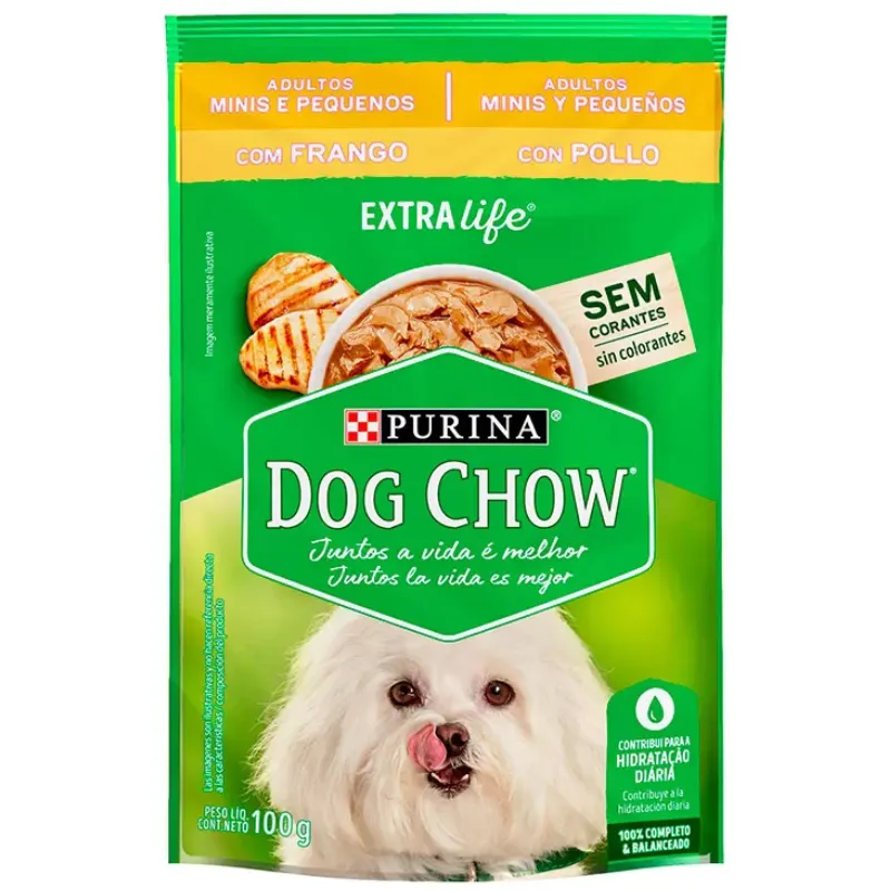 Dog Chow Sachê Para Cães Adultos Raças Pequenas Sabor Frango 100 g