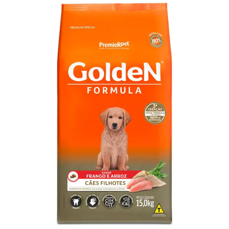 Ração Golden Fórmula Cães Filhote Frango