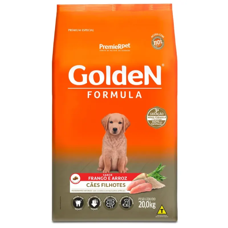 Ração Golden Fórmula Cães Filhote Frango