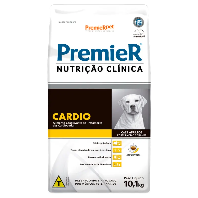 Ração Premier Nutrição Clinica Cardio para Cães de Médio Grande Porte 10,1 Kg