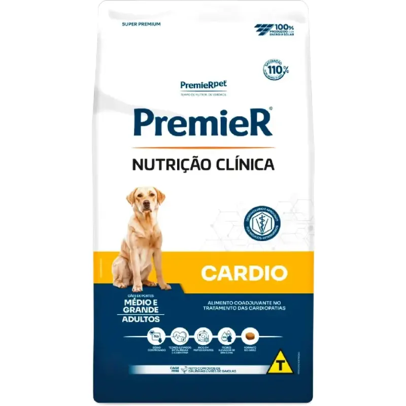 Ração Premier Nutrição Clinica Cardio para Cães de Médio Grande Porte 10,1 Kg