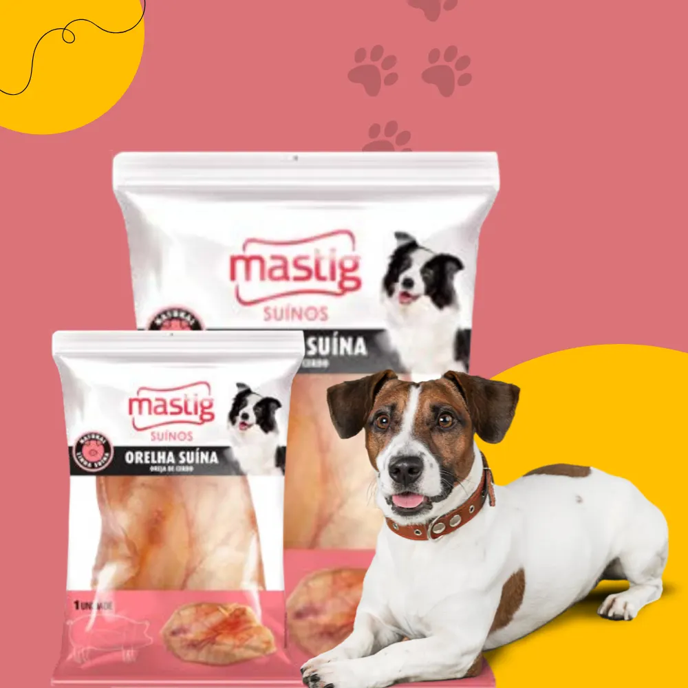 Mordedor orgânico para cães orelha Suína 1Pç - Mastig
