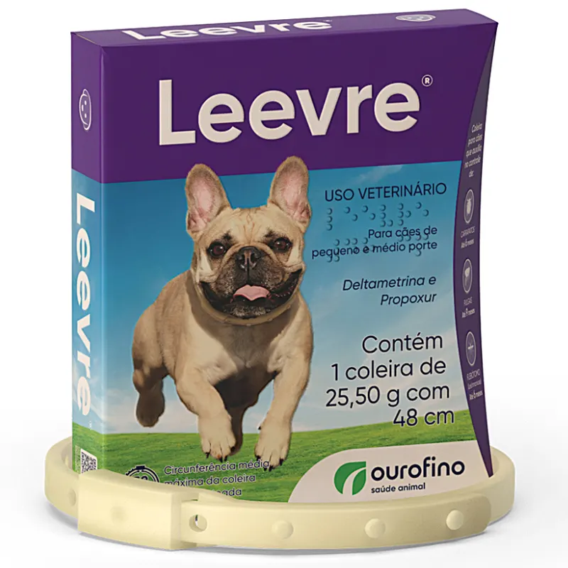 Coleira Antiparasitária Ourofino Leevre para Cães