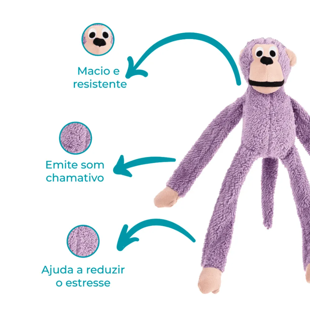 Pelúcia Macaco Limited Jambo Lilás Único