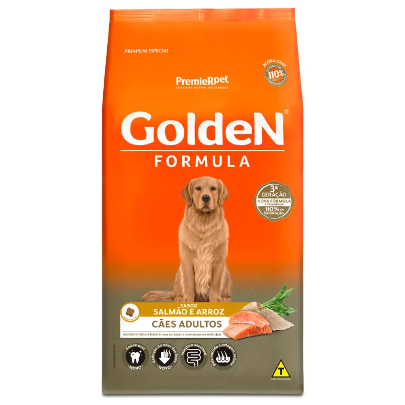 Ração Golden Fórmula Cães Adultos Salmão e Arroz 15kg