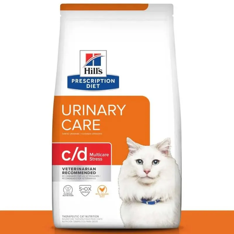 Ração Hill's Prescription Diet C/D Multicare Stress Gatos Adultos Cuidado Urinário 3,8 kg