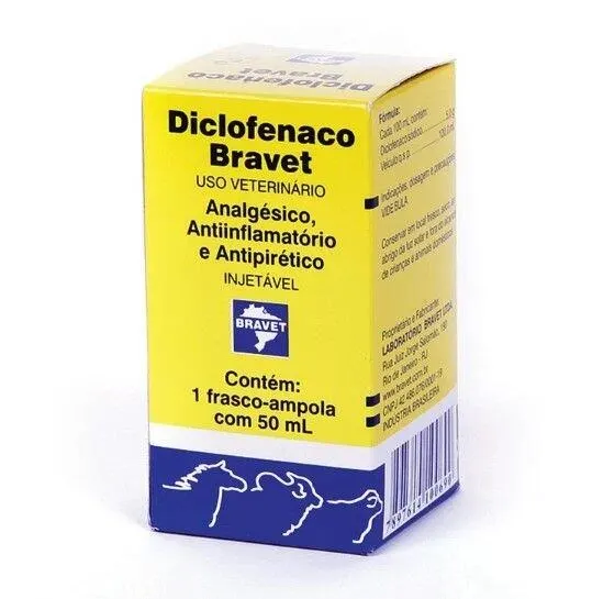 Diclofenaco Injetável 50 mL Bravet