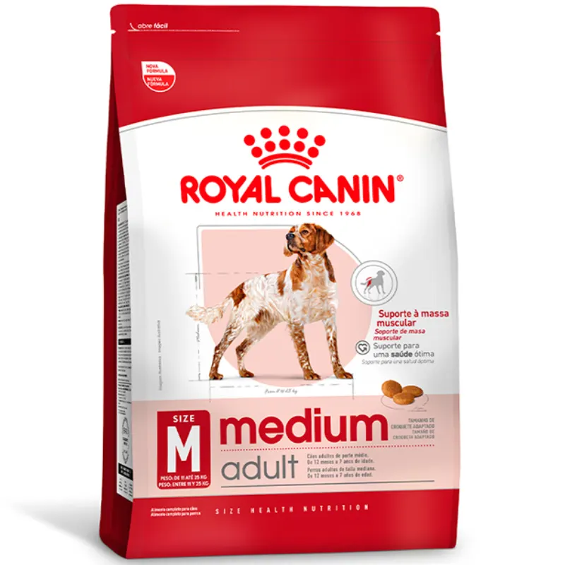 Ração Seca Royal Canin Medium Adult para Cães Adultos de Porte Médio 12 Kg
