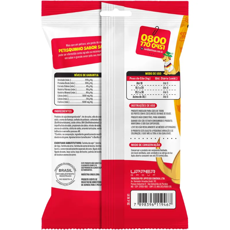 Biscoito Petiscão Alemanha para Cães Sabor Salsicha 60 g