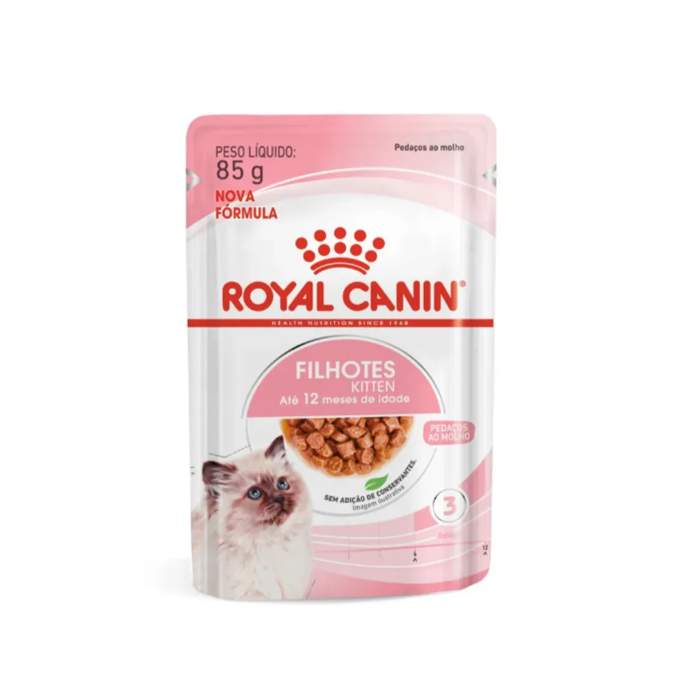 Ração Úmidas Royal Canin Filhotes Kitten Gatos Filhotes até 12 meses 85g
