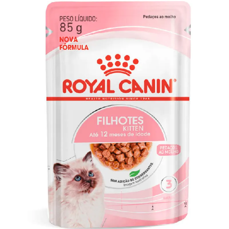 Ração Úmidas Royal Canin Filhotes Kitten Gatos Filhotes até 12 meses 85g